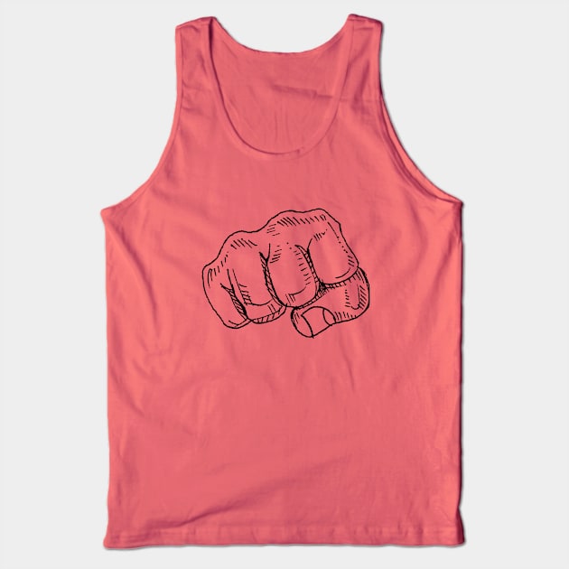 Punch Doodle Tank Top by DigiToonsTreasures